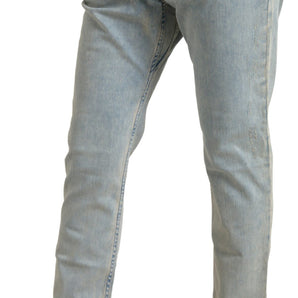 Dolce &amp; Gabbana Chic Mid Waist Skinny Jeans in Blue