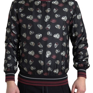 Dolce &amp; Gabbana Elegant Silk Crewneck Pullover - Black Multicolor