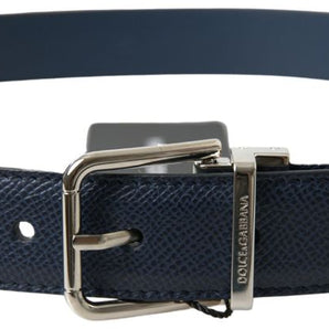 Dolce & Gabbana Aquamarine Blue Leather Belt