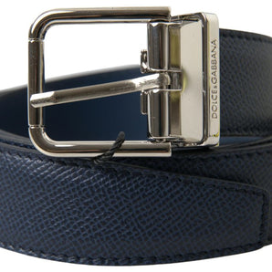 Dolce & Gabbana Aquamarine Blue Leather Belt