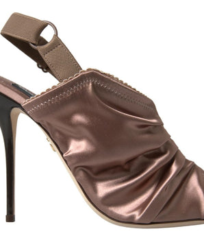 Dolce & Gabbana Light brown Slingback Corset Style Fastening stiletto heels