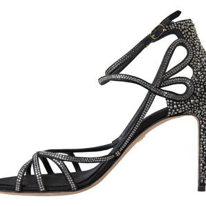 Dolce & Gabbana Elegant Keira Rhinestone Stiletto Sandals