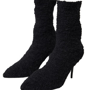 Dolce &amp; Gabbana Elegant Virgin Wool Mid Calf Boots