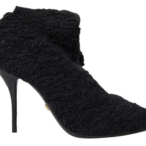 Dolce &amp; Gabbana Elegant Virgin Wool Mid Calf Boots