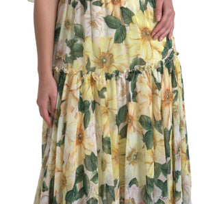 Dolce &amp; Gabbana Elegant Silk Floral Maxi Dress