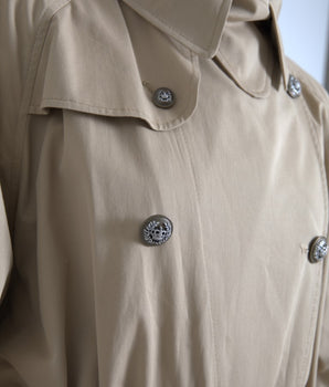 Dolce & Gabbana Khaki Double Breasted Trench Coat Jacket
