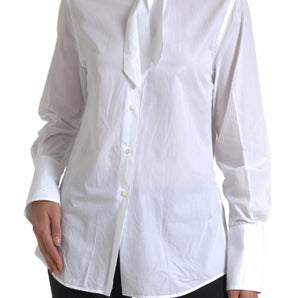 Dolce &amp; Gabbana Elegant White Cotton Long Sleeve Shirt