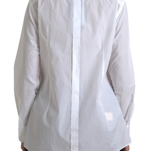 Dolce &amp; Gabbana Elegant White Cotton Poplin Dress Shirt