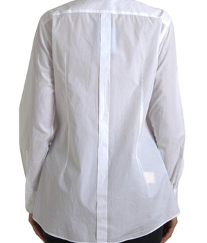 Dolce & Gabbana Cotton Collared Long Sleeves Shirt White