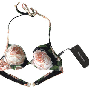 Dolce & Gabbana Floral Elegance Elastic Bikini Top