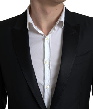 Dolce & Gabbana Black Wool Single Breasted MARTINI Blazer