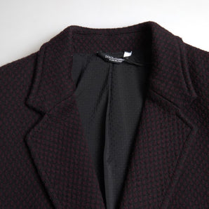 Dolce & Gabbana Elegant Purple Double Breasted Wool Blazer