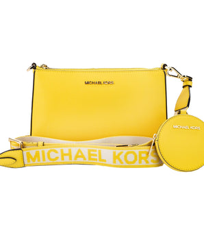 Michael Kors Jet Set Daffodil Vegan Crossbody Tech Attachment Bag Purse