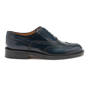 Saxone of Scotland Elegantes zapatos brogue de cuero azul