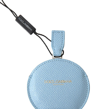Dolce & Gabbana Light Blue Calfskin Leather Mirror Holder