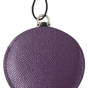 Dolce & Gabbana Elegant Purple Leather Mirror Holder