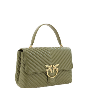 PINKO Bolso de mano Emerald Elegance de piel de becerro