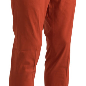 BENCIVENGA Elegant Orange Pure Cotton Pants