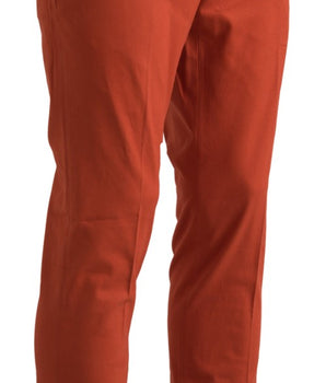 BENCIVENGA Orange Straight Fit Men Formal Trousers Pants