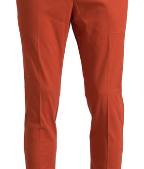 BENCIVENGA Orange Straight Fit Men Formal Trousers Pants