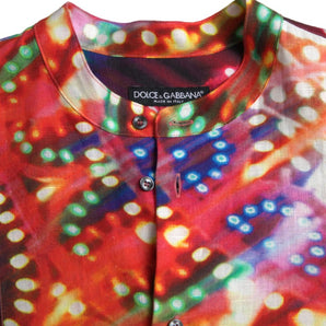 Dolce &amp; Gabbana Stunning Multicolor Linen Casual Shirt