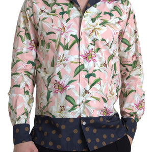 Dolce &amp; Gabbana Camisa casual rosa elegante slim fit