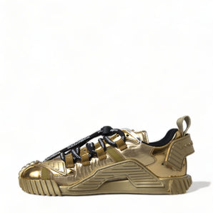 Dolce &amp; Gabbana Gleaming Gold-Toned Luxury Sneakers