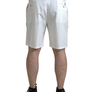 Dolce &amp; Gabbana Elegant White Bermuda Denim Shorts