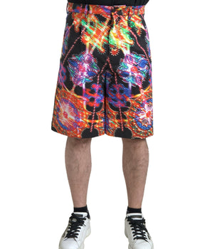 Dolce & Gabbana Multicolor Printed Cotton Men Bermuda Shorts