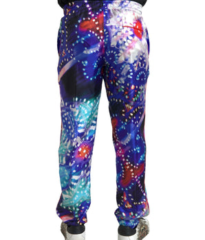 Dolce & Gabbana Multicolor Printed Silk Men Trouser Pants