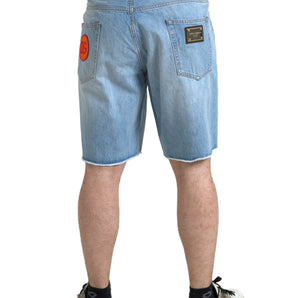 Dolce &amp; Gabbana Elegant Light Blue Denim Bermuda Shorts