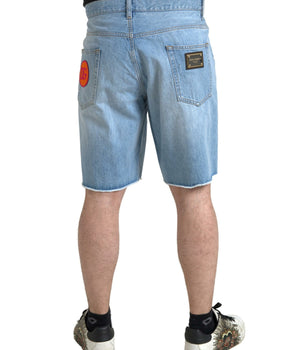 Dolce & Gabbana Light Blue Cotton Men Bermuda Denim Shorts