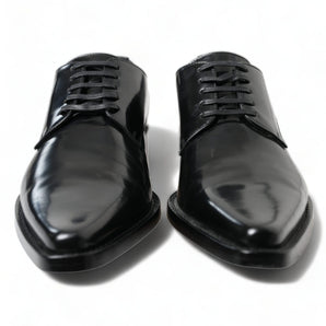 Dolce &amp; Gabbana Elegant Black Leather Formal Flats