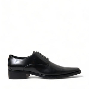 Dolce &amp; Gabbana Elegant Black Leather Formal Flats