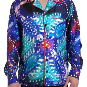 Dolce &amp; Gabbana Psychedelic Print Silk Pajama Shirt