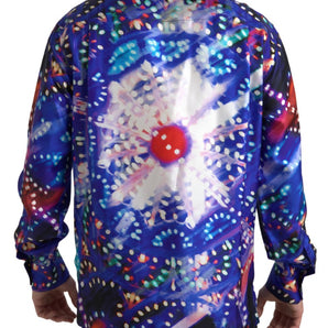 Dolce &amp; Gabbana Psychedelic Print Silk Pajama Shirt