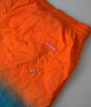 Dolce & Gabbana Orange Blue Gradient Beachwear Swimwear Shorts