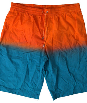 Dolce & Gabbana Orange Blue Gradient Beachwear Swimwear Shorts