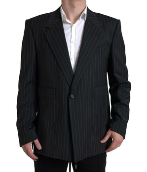 Dolce & Gabbana Black Stripe Single Breasted SICILIA Blazer