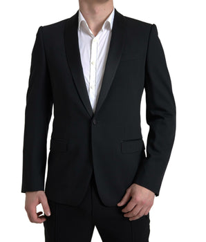 Dolce & Gabbana Black Wool Single Breasted MARTINI Blazer