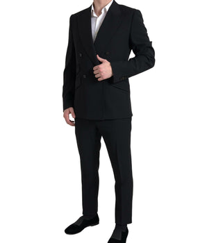 Dolce & Gabbana Black 2 Piece Double Breasted SICILIA Suit