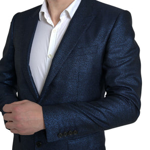 Dolce & Gabbana Metallic Blue Martini Slim Fit Suit