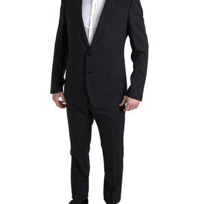 Traje negro de corte slim Martini exclusivo de Dolce &amp; Gabbana