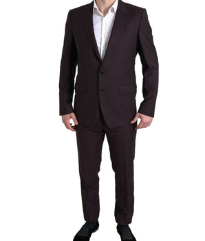 Dolce & Gabbana Maroon 2 Piece Single Breasted MARTINI Suit