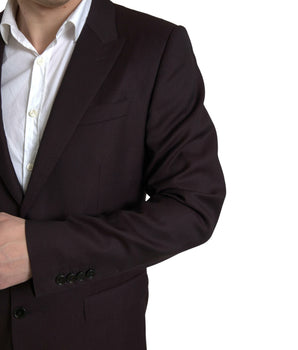 Dolce & Gabbana Maroon 2 Piece Single Breasted MARTINI Suit