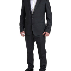 Dolce &amp; Gabbana Elegant Black Two-Piece Slim Fit Suit