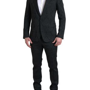 Dolce &amp; Gabbana Elegant Slim Fit Black Martini Suit