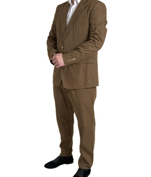 Dolce & Gabbana Brown 2 Piece Single Breasted TAORMINA Suit