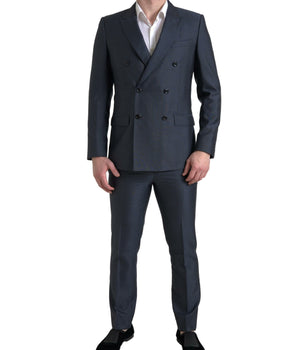 Dolce & Gabbana Blue 2 Piece Double Breasted MARTINI Suit