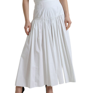 Dolce & Gabbana Elegant High Waist Cotton Maxi Skirt